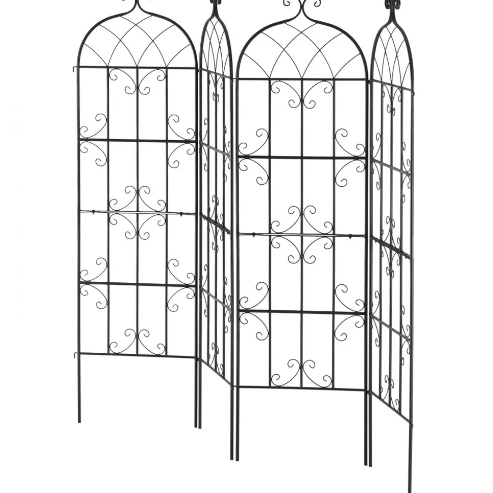 VEVOR Garden Trellis for Climbing Plants, 71 x 20 in, 4 Packs Rustproof Metal Garden Flower Trellis, Outdoor Climbing Rose Trellis Cucumbers Support, Decorative Clematis Trellis for Courtyards Lawns