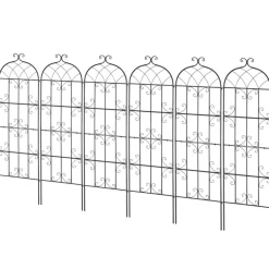 VEVOR Garden Trellis for Climbing Plants, 71 x 20 in, 6 Packs Rustproof Metal Garden Flower Trellis, Outdoor Climbing Rose Trellis Cucumbers Support, Decorative Clematis Trellis for Courtyards Lawns
