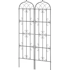 VEVOR Garden Trellis for Climbing Plants, 87 x 20 in, 2 Packs Rustproof Metal Garden Flower Trellis, Outdoor Climbing Rose Trellis Cucumbers Support, Decorative Clematis Trellis for Courtyards Lawns