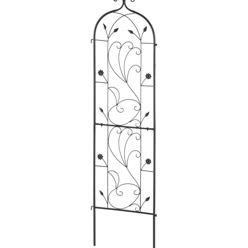 VEVOR Garden Trellis for Climbing Plants, 60 x 15 in, Rustproof Metal Garden Flower Trellis, Outdoor Climbing Rose Trellis Cucumbers Support, Decorative Tall Clematis Trellis for Courtyards Lawns