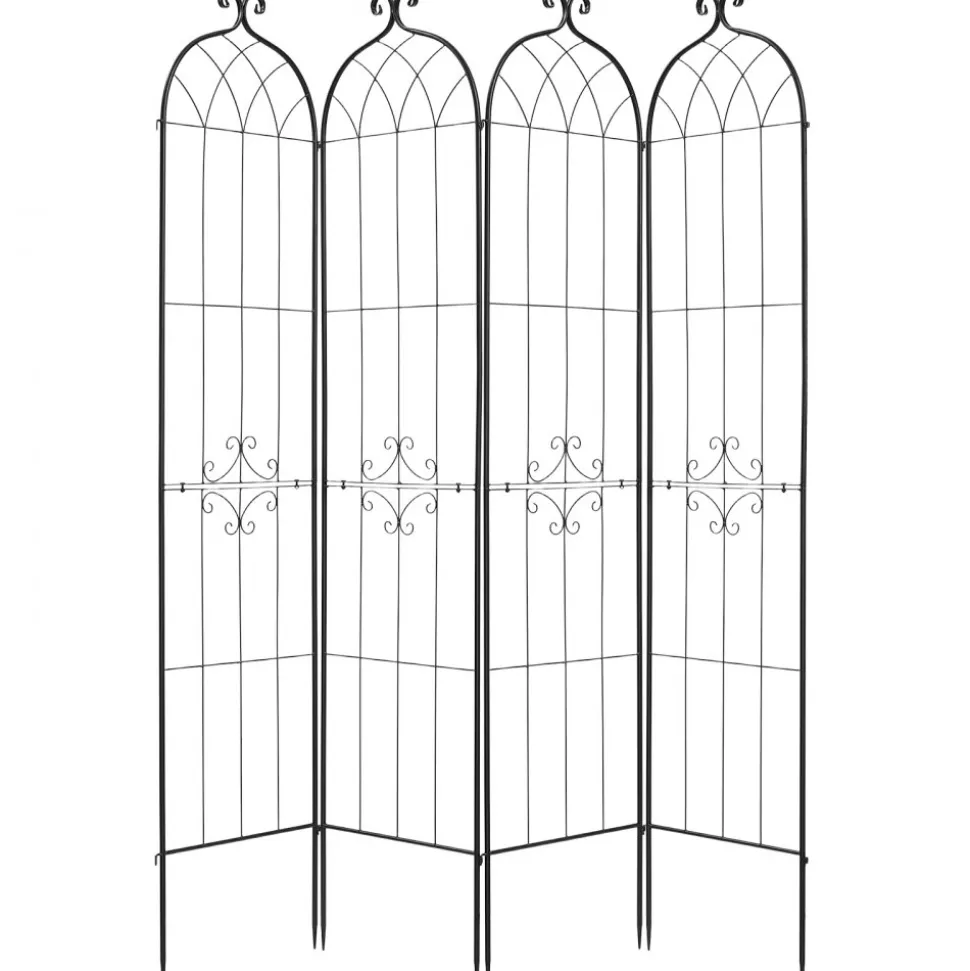 VEVOR Garden Trellis, 87 x 20 inch Rose Trellis, 4 Packs Garden Flower Rose Trellises with Powder-Coated Finish & Convenient Locking Design, Plant Support Trellises for Flowers, Vegetables, Roses