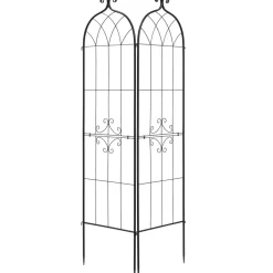 VEVOR Garden Trellis, 60 x 15 inch Rose Trellis, 4 Packs Garden Flower Rose Trellises with Powder-Coated Finish & Convenient Locking Design, Plant Support Trellises for Flowers, Vegetables, Roses