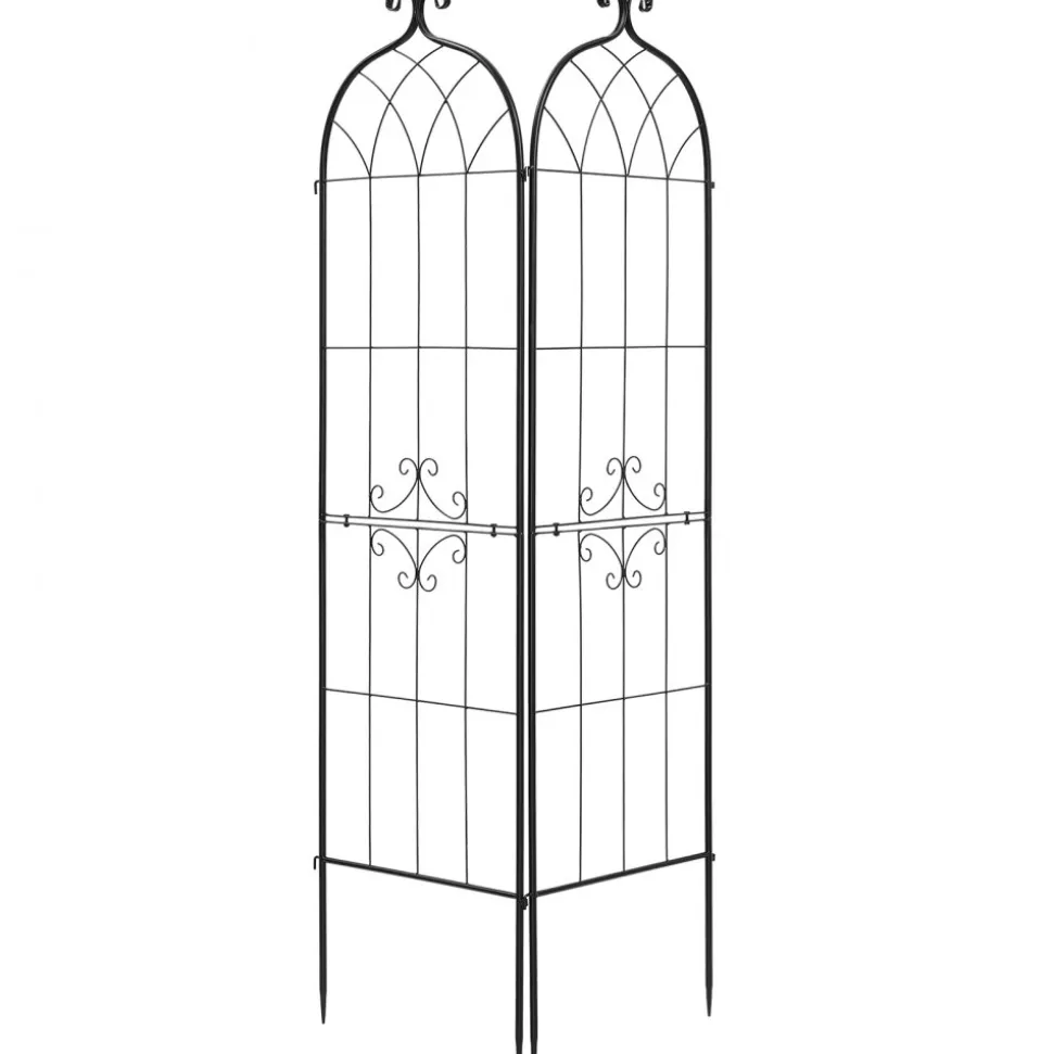 VEVOR Garden Trellis, 60 x 15 inch Rose Trellis, 4 Packs Garden Flower Rose Trellises with Powder-Coated Finish & Convenient Locking Design, Plant Support Trellises for Flowers, Vegetables, Roses