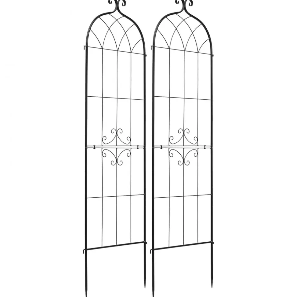 VEVOR Garden Trellis, 60 x 15 inch Rose Trellis, 4 Packs Garden Flower Rose Trellises with Powder-Coated Finish & Convenient Locking Design, Plant Support Trellises for Flowers, Vegetables, Roses