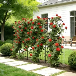 VEVOR Garden Trellis, 71 x 20 inch Rose Trellis, 6 Packs Garden Flower Rose Trellises with Powder-Coated Finish & Convenient Locking Design, Plant Support Trellises for Flowers, Vegetables, Roses