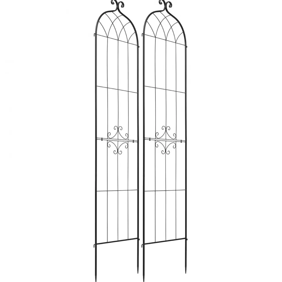 VEVOR Garden Trellis, 87 x 20 inch Rose Trellis, 2 Packs Garden Flower Rose Trellises with Powder-Coated Finish & Convenient Locking Design, Plant Support Trellises for Flowers, Vegetables, Roses
