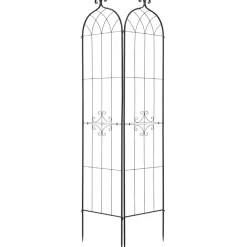 VEVOR Garden Trellis, 87 x 20 inch Rose Trellis, 2 Packs Garden Flower Rose Trellises with Powder-Coated Finish & Convenient Locking Design, Plant Support Trellises for Flowers, Vegetables, Roses