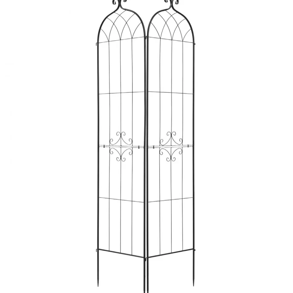 VEVOR Garden Trellis, 87 x 20 inch Rose Trellis, 2 Packs Garden Flower Rose Trellises with Powder-Coated Finish & Convenient Locking Design, Plant Support Trellises for Flowers, Vegetables, Roses