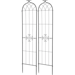 VEVOR Garden Trellis, 87 x 20 inch Rose Trellis, 2 Packs Garden Flower Rose Trellises with Powder-Coated Finish & Convenient Locking Design, Plant Support Trellises for Flowers, Vegetables, Roses