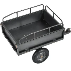 VEVOR Garden Utility Trailer, 10 Cu. Ft & 500lbs Capacity, ATV UTV Hauling Trailer, Tow Behind Steel Dump Cart with 14" Tires, Hand Pull or Foot Pedal, Heavy Duty Yard Trailers for Lawn Mower Tractor