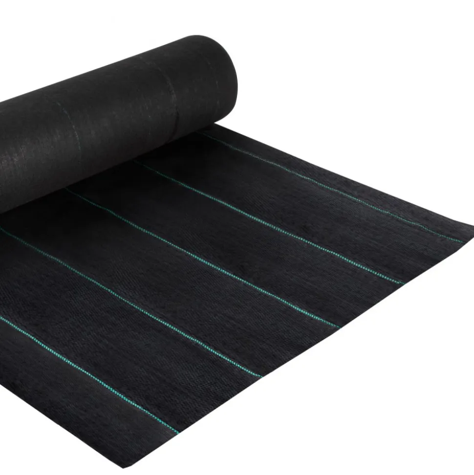 VEVOR Garden Weed Barrier Fabric, 5.8 OZ Heavy Duty Landscape Fabric, 4ft x 100ft Weed Block Control for Garden Ground Cover, Woven Geotextile Fabric for Landscaping, Gardening, Underlayment, Black