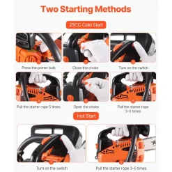 VEVOR Gas Chainsaw, 25.4CC 12
