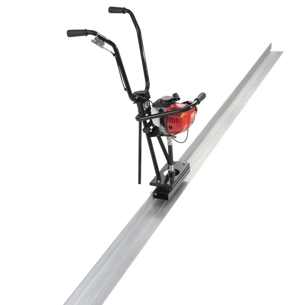 VEVOR Gas Concrete Power Screed, 6ft/8ft/11ft Aluminum Board Straight Edge Bar Set, 4 Stroke Cement Finishing Vibrating Motor w/ Height Adjustable Handles, High Efficient Concrete Tool 6500RPM