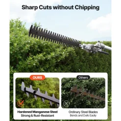 VEVOR Gas Hedge Trimmer, 2 Cycle Gas Power Handheld Hedge Trimmer, 5-in-1 63cc Cordless Weed Eater with Protective Gear Set, Includes Hedge and String Trimmer, Brush Cutter(3T & 40T Blades), Pole Saw