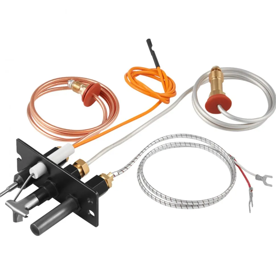 VEVOR Gas Pilot Assembly, OE 485-510A,4021-736,2103-010 Fireplace Gas Pilot Assembly Kit, Natural Gas Ignition Replacement, Compatible with Quadra-Fire, Heat & Glo, Heatilator Models,Black