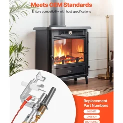 VEVOR Gas Pilot Assembly, OE 14D0477, LPG8404, SRV14D0477 Fireplace Gas Pilot Assembly Kit, LPG Ignition Replacement, Compatible with Lexington Forge, Majestic, Martin, Monessen Models