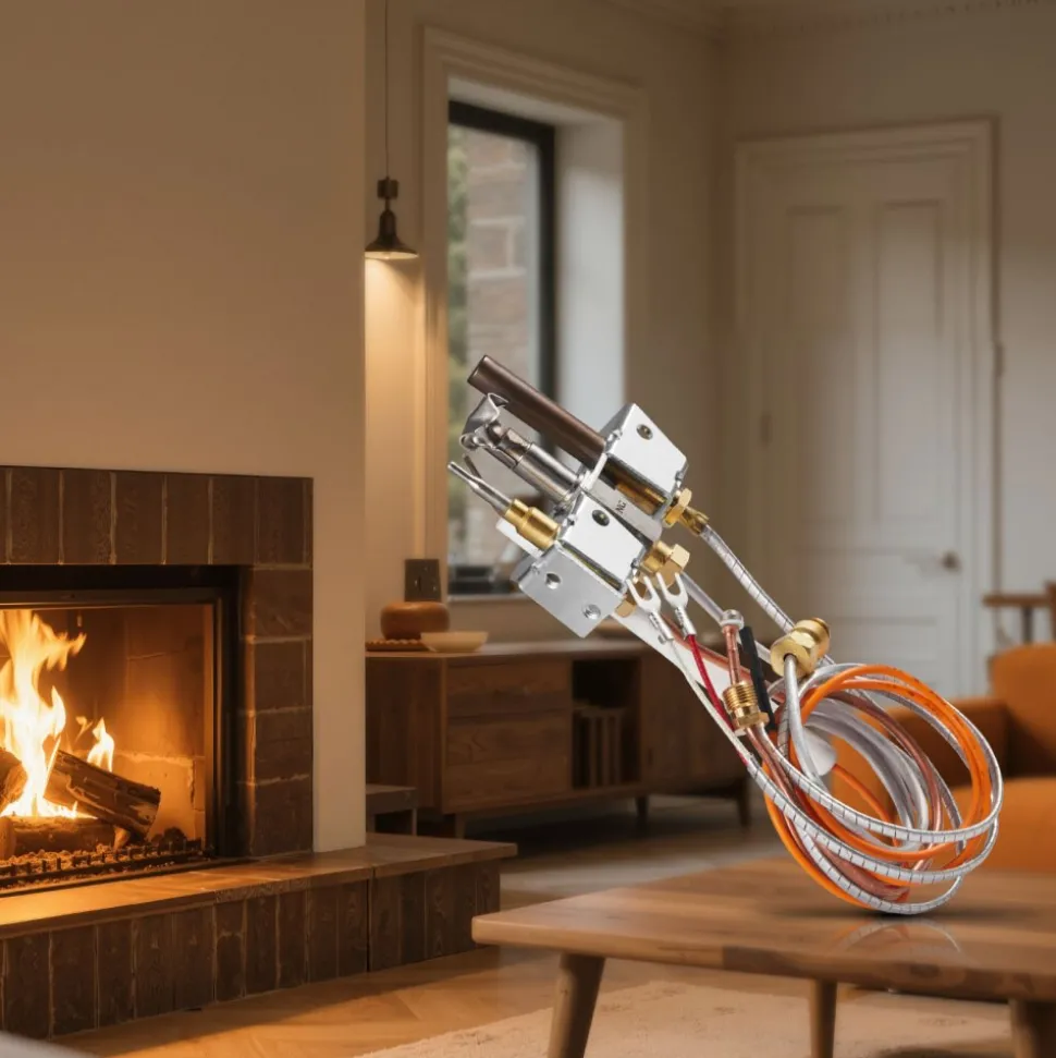 VEVOR Gas Pilot Assembly, OE 4021-732, 25660 Fireplace Gas Pilot Assembly, Natural Gas Ignition Replacement with Pilot Tube, Thermocouple, Thermopile, Wires, Compatible with Heatilator Models
