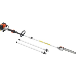 VEVOR Gas Pole Saw, 25CC 2 Stroke Gas Powered Pole Saws with 12 in Cutting Bar, Cordless Tree Trimmer with 23 fl.oz Fuel Tank, 7 to 12 ft Extendable, Powerful Chainsaw for Tree Trimming Pruning