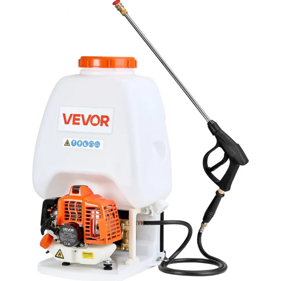 VEVOR Gas Powered Backpack Sprayer, 26.5CC 0.9HP Engine, Garden Sprayer with 6.5 Gallon Tank, Large Area Coverage, Lawn Spraying Machine with 24 in Wand & Nozzles for Efficient Gardening & Farming