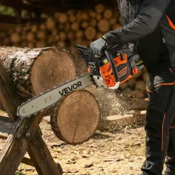 VEVOR Gas Powered Chainsaw 20 & 22 Inch 62CC 3.8HP 2 Stroke Engine Saw, for Wood Cutting, Tree Trimming & Land Clearing, Throttle-Synced Choke, Power Chain Saw with Non-Slip Handle & Dual Tanks