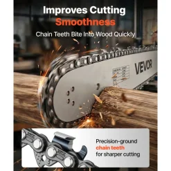 VEVOR Gas Powered Chainsaw 20 Inch 58CC 3.22HP 2 Stroke Engine Gas Chainsaw, for Wood Cutting, Tree Trimming & Land Clearing, Throttle-Synced Choke, Power Chain Saw with Non-Slip Handle & Dual Tanks