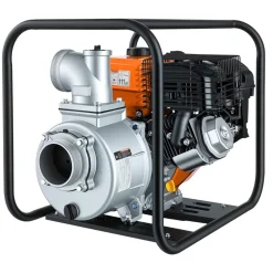 VEVOR Gas Powered Water Pump, 4 in, 422 GPM 8.3HP Semi Trash Water Transfer Pump Portable, Gasoline Engine with 25 ft Discharge Hose, Heavy Duty Frame, Cast Iron Impeller, for Irrigation, Ponds, Pools