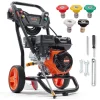 VEVOR Gas Pressure Washer, 3400 PSI 2.6 GPM, Gas Powered Pressure Washer with Aluminum Pump, Spray Gun and Extension Wand, 5 Quick Connect Nozzles, for Cleaning Cars, Homes, Driveways, Patios