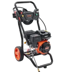 VEVOR Gas Pressure Washer, 3400 PSI 2.6 GPM, Gas Powered Pressure Washer with Aluminum Pump, Spray Gun and Extension Wand, 5 Quick Connect Nozzles, for Cleaning Cars, Homes, Driveways, Patios