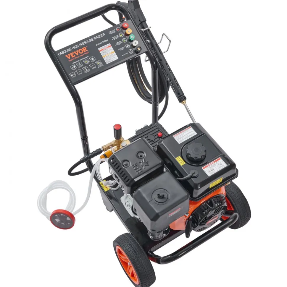 VEVOR Gas Pressure Washer, 4400 PSI 4.0 GPM, Gas Powered Pressure Washer with Copper Pump, Spray Gun and Extension Wand, 5 Quick Connect Nozzles, for Cleaning Cars, Homes, Driveways, Patios