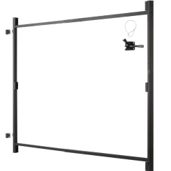 VEVOR Gate Building Kit, Fits 60 to 96 in Wide Openings, Up from 6 to 7 ft High Fence, Adjustable Gate Building Kit, Anti Sag Full Gate Frame Kit with Latch Lock, Screw, for Wooden Fence, Iron, Black