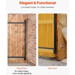 VEVOR Gate Building Kit, Fits 40 to 72 in Wide Openings, Up from 4 to 5 ft High Fence, Adjustable Gate Building Kit, Anti Sag Full Gate Frame Kit with Latch Lock and Screws, for Wooden Fence, Iron