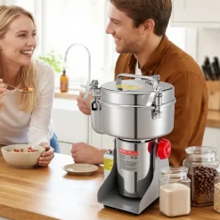 VEVOR 2500g Electric Grain Mill Grinder, 3400W 32000RPM High Speed Spice Corn Dry Grinding Machine, Stainless Steel Pulverizer Powder Machine for Dried Grains Coffee Beans Spices Nuts (270° Swing Type)