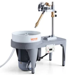 VEVOR Gem Faceting Machine, 2800RPM Jade Grinding Polishing Machine, 180W 110V Rock Polisher Jewel Angle Polisher, with Faceted Manipulator and 1 Bag of Triangle Abrasive for Jewelry Polisher