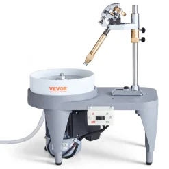 VEVOR Gem Faceting Machine, 2800RPM Jade Grinding Polishing Machine, 180W 110V Rock Polisher Jewel Angle Polisher, with Faceted Manipulator and 1 Bag of Triangle Abrasive for Jewelry Polisher