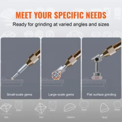 VEVOR Gem Faceting Machine, 2800RPM Jade Grinding Polishing Machine, 180W 110V Rock Polisher Jewel Angle Polisher, with Faceted Manipulator and 1 Bag of Triangle Abrasive for Jewelry Polisher