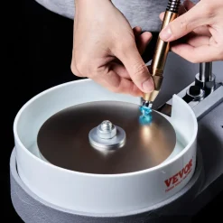 VEVOR Gem Faceting Machine, 2800RPM Jade Grinding Polishing Machine, 180W 110V Rock Polisher Jewel Angle Polisher, with Faceted Manipulator and 1 Bag of Triangle Abrasive for Jewelry Polisher