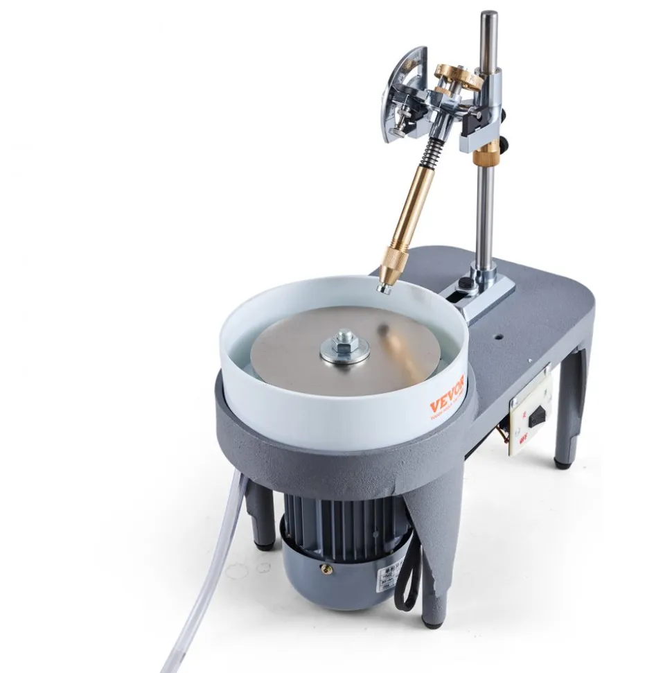 VEVOR Gem Faceting Machine, 2800RPM Jade Grinding Polishing Machine, 180W 110V Rock Polisher Jewel Angle Polisher, with Faceted Manipulator and 1 Bag of Triangle Abrasive for Jewelry Polisher