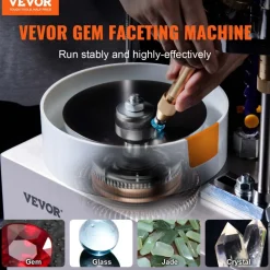 VEVOR Gem Faceting Machine, 180W Jade Grinding Polishing Machine 0-2980RPM Adjustable Rotating Speed, Rock Jewel Angle Polisher with Precise Mechanical Manipulator & Scale Gem Jade Stone Crystal