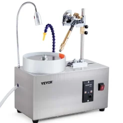 VEVOR Gem Faceting Machine, 180W Jade Grinding Polishing Machine 0-2980RPM Adjustable Rotating Speed, Rock Jewel Angle Polisher with Precise Mechanical Manipulator & Scale Gem Jade Stone Crystal