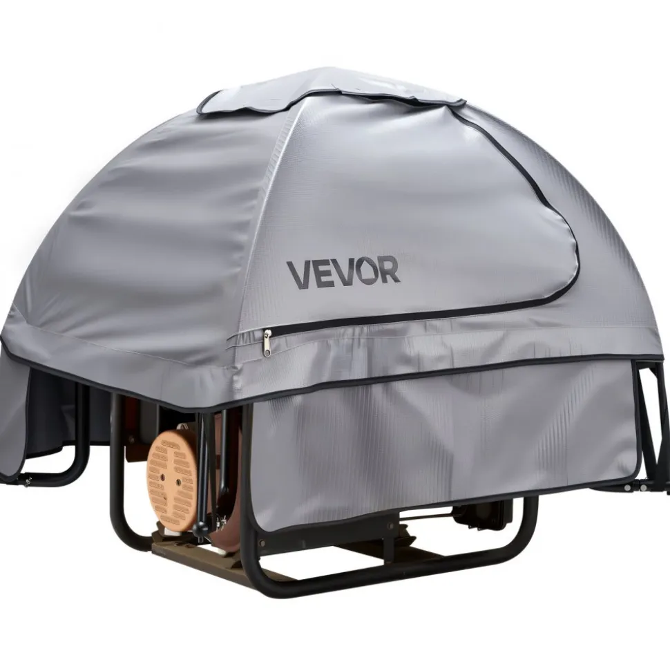 VEVOR Generator Cover, 36 x 26 x 26 Inch Waterproof Generator Cover for Most Generators 70-108 Inches Perimeter, Portable Generator Running Cover with Heavy Duty Thicken Oxford Fabric, Grey