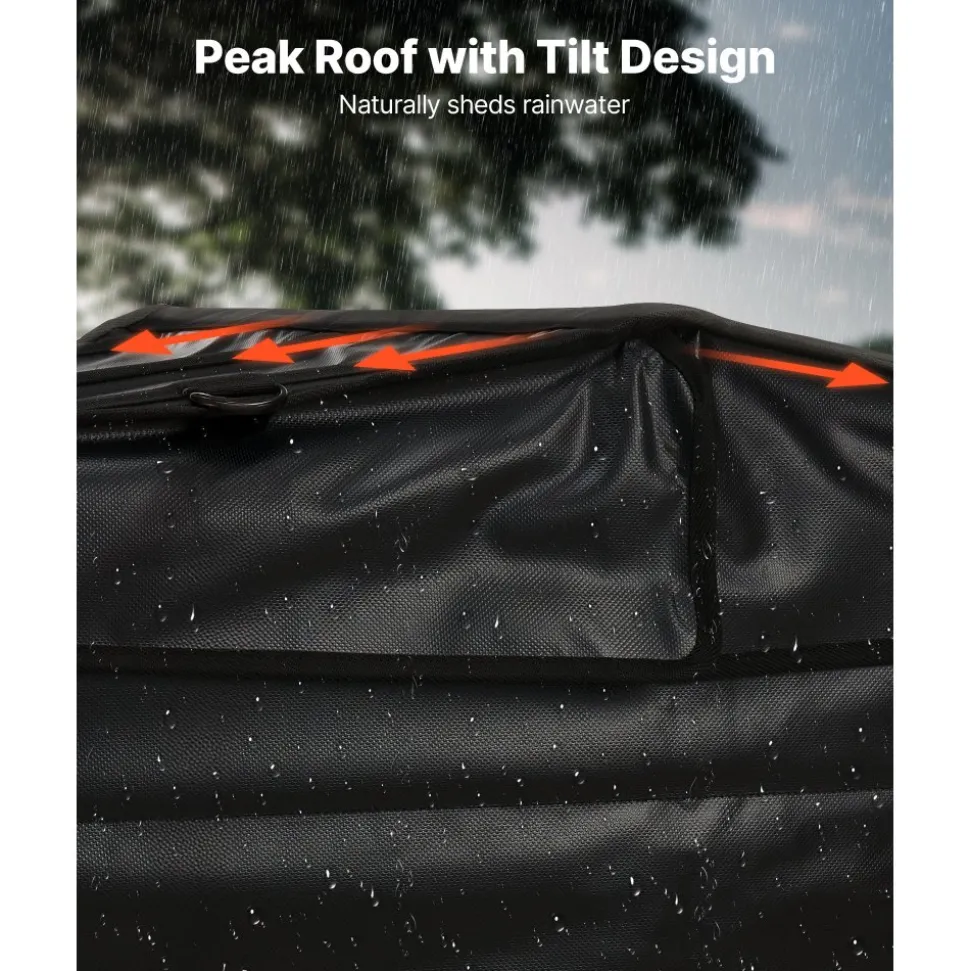VEVOR Generator Cover, 34 x 26 x 21 Inch Waterproof Universal Generator Cover for Most Generators 3500-12000 Watt, Portable Generator Running Cover with Heavy Duty Thicken 420D Oxford Fabric, Black