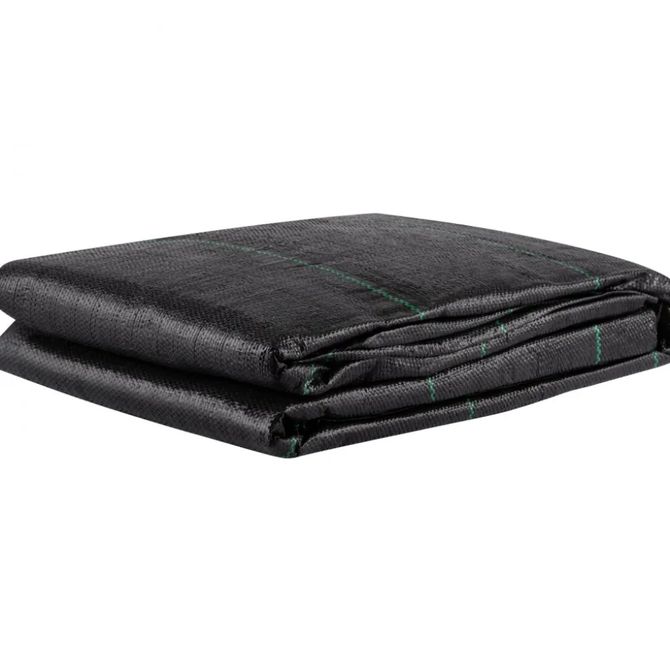VEVOR Geotextile Fabric, 12.5 x 50 ft 3.5oz Woven PP Driveway Drain Cloth with 600lbs Tensile Strength, Heavy Duty Underlayment for Soil Stabilization, Landscaping, Weed Barrier, 12.5FT50FT-3.5OZ, Bla