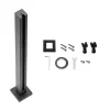 VEVOR Glass Clamp, 35.83" Height Glass Railing Bracket for 0.39 "-0.47 " Thickness Tempered Glass, 304 Stainless Steel Glass Mounting Clamp, Glass Shelf Bracket for Balcony, Garden, Deck, Stair, Black
