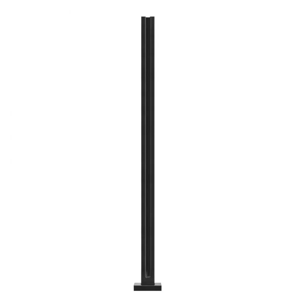 VEVOR Glass Clamp, 41.34" Height Glass Railing Bracket for 0.39 "-0.47 " Thickness Tempered Glass, 304 Stainless Steel Glass Mounting Clamp, Glass Shelf Bracket for Balcony, Garden, Deck, Stair, Black