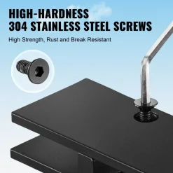 VEVOR Glass Clamp, 4 PCS Rectangle Glass Railing Bracket for 0.31 