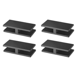 VEVOR Glass Clamp, 4 PCS Rectangle Glass Railing Bracket for 0.31 