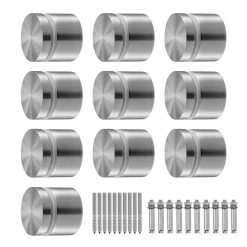 VEVOR Glass Clamp, 10 PCS Round Glass Railing Bracket for 0.31 