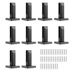 VEVOR Glass Clamp, 10 PCS Square Glass Railing Bracket for 0.31
