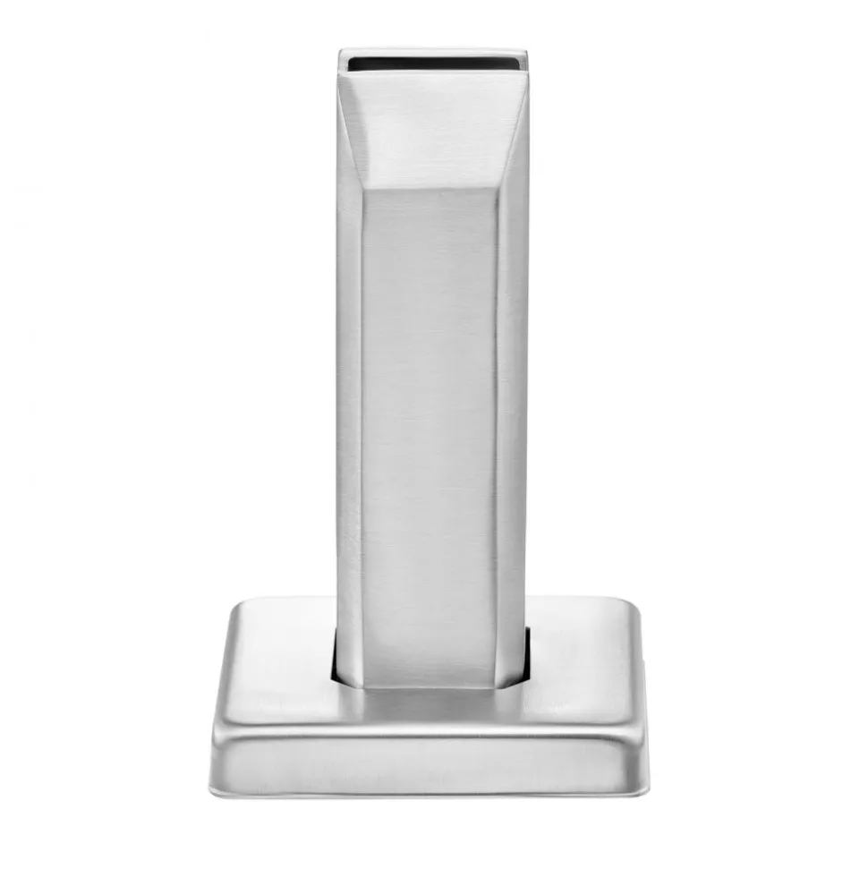 VEVOR Glass Clamp, 10 PCS Square Glass Railing Bracket for 0.31 "-0.47 " Tempered Glass, 304 Stainless Steel Glass Mounting Clamp, 0.12” Thick Glass Shelf Bracket for Balcony, Garden, Stair, Silver