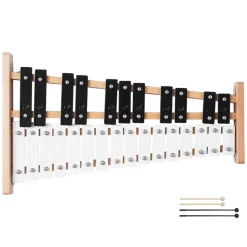VEVOR Glockenspiel Xylophone, 27 Notes, Professional Xylophone Percussion Instrument, with Metal Keys, Includes 4 Mallets, Carrying Bag, Beginner Musical Instrument for Adults and Kids Music Teaching